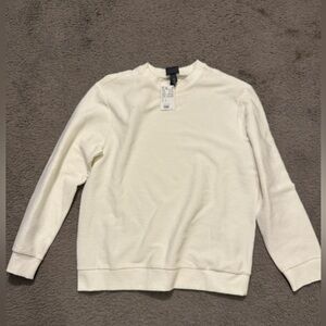 H&M Men's Off-White Crewneck Sweater
